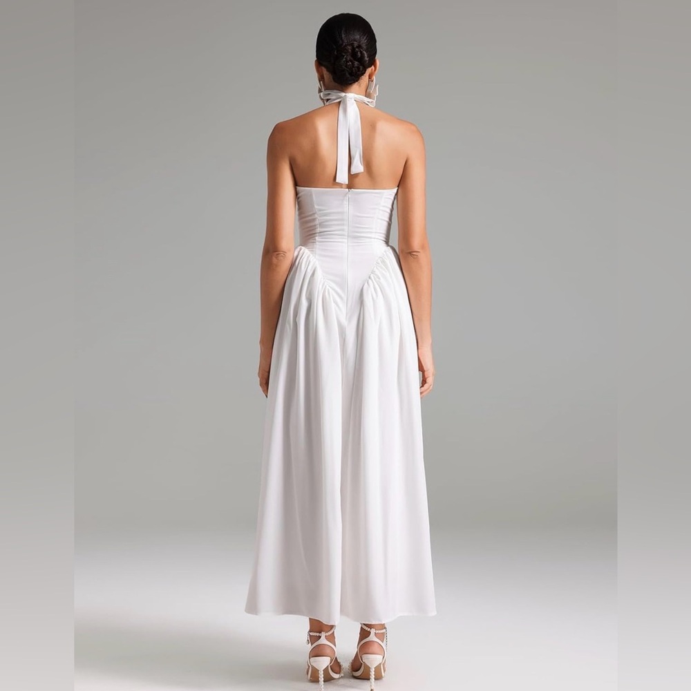 Bella Barnett white halter corset dress - Picture 3 of 4